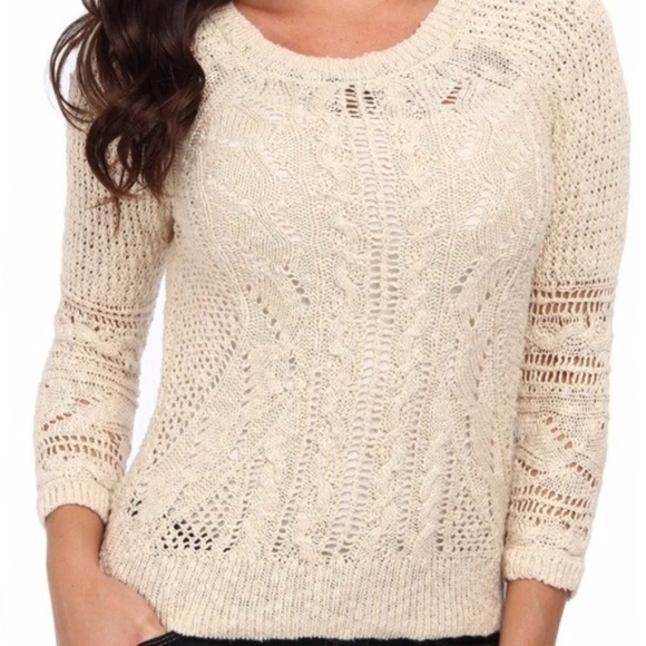 lucky brand cable knit sweater
